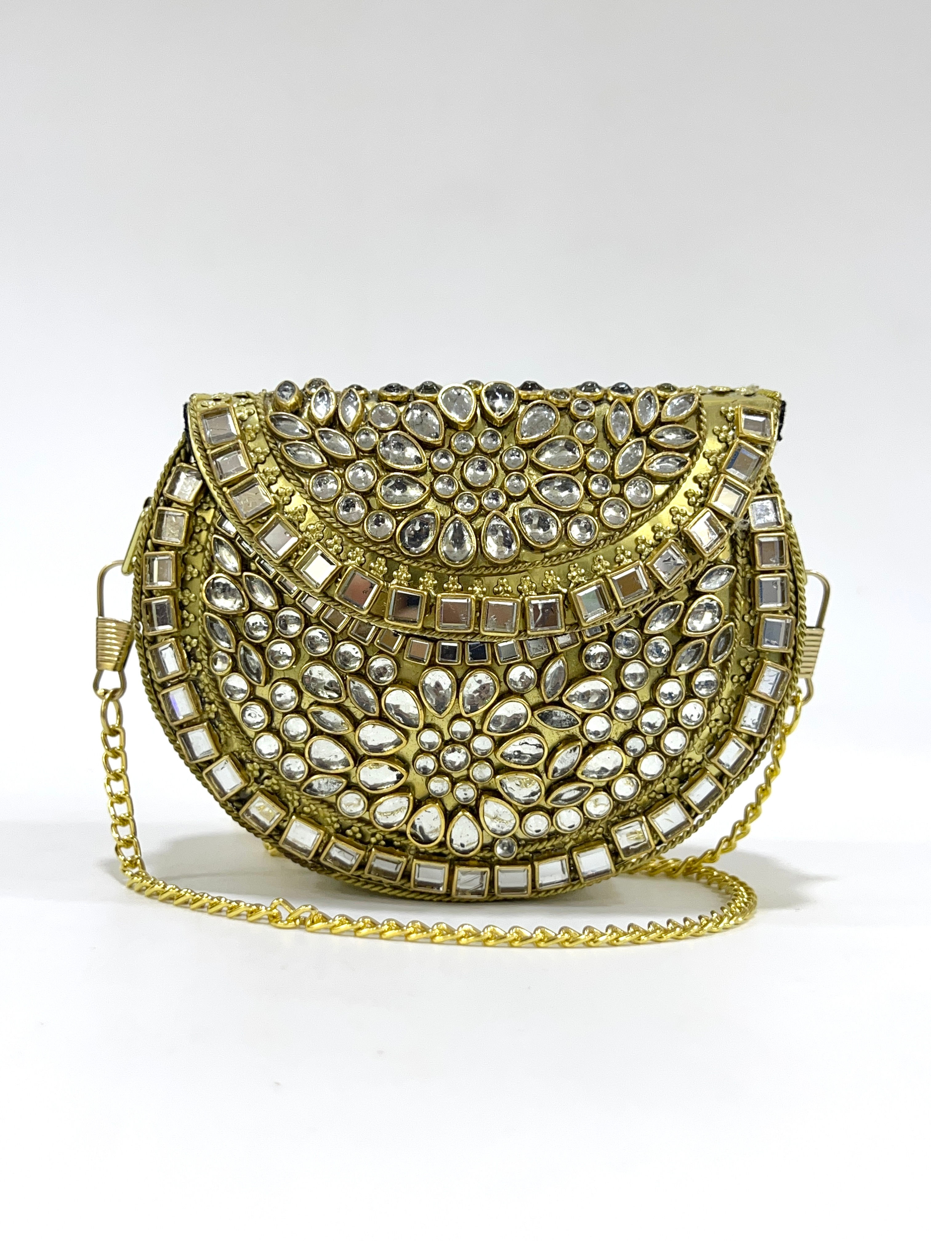 Signature Kundan Clutch