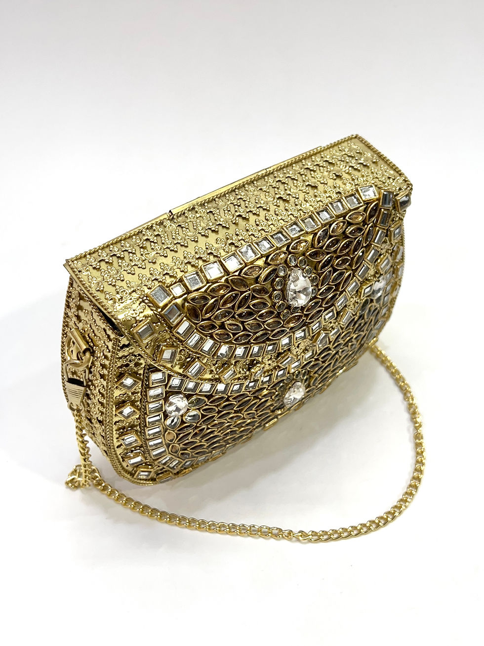 Thumbnail: Golden Treasure Kundan Purse
