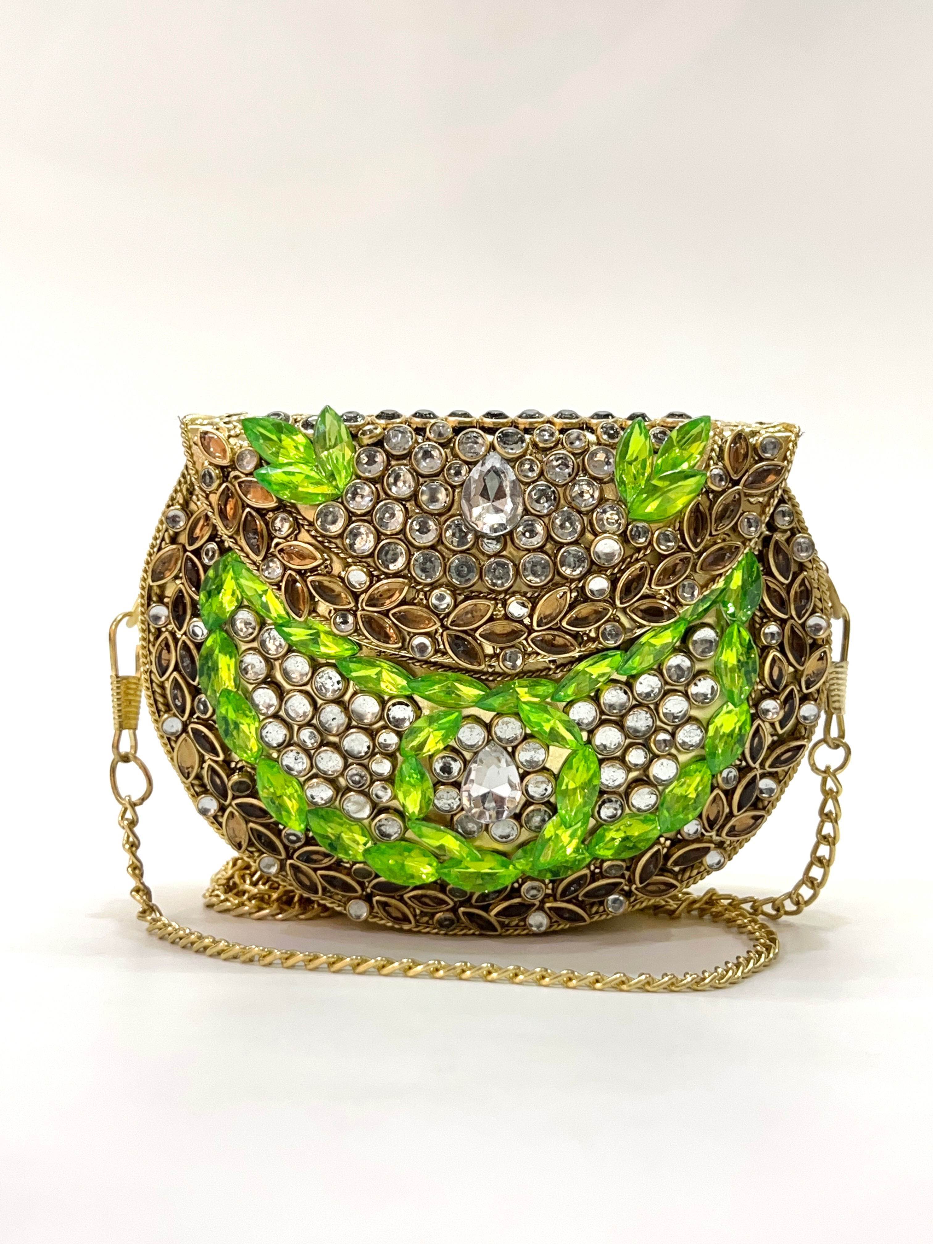 Gilded Jewel Kundan Handbag
