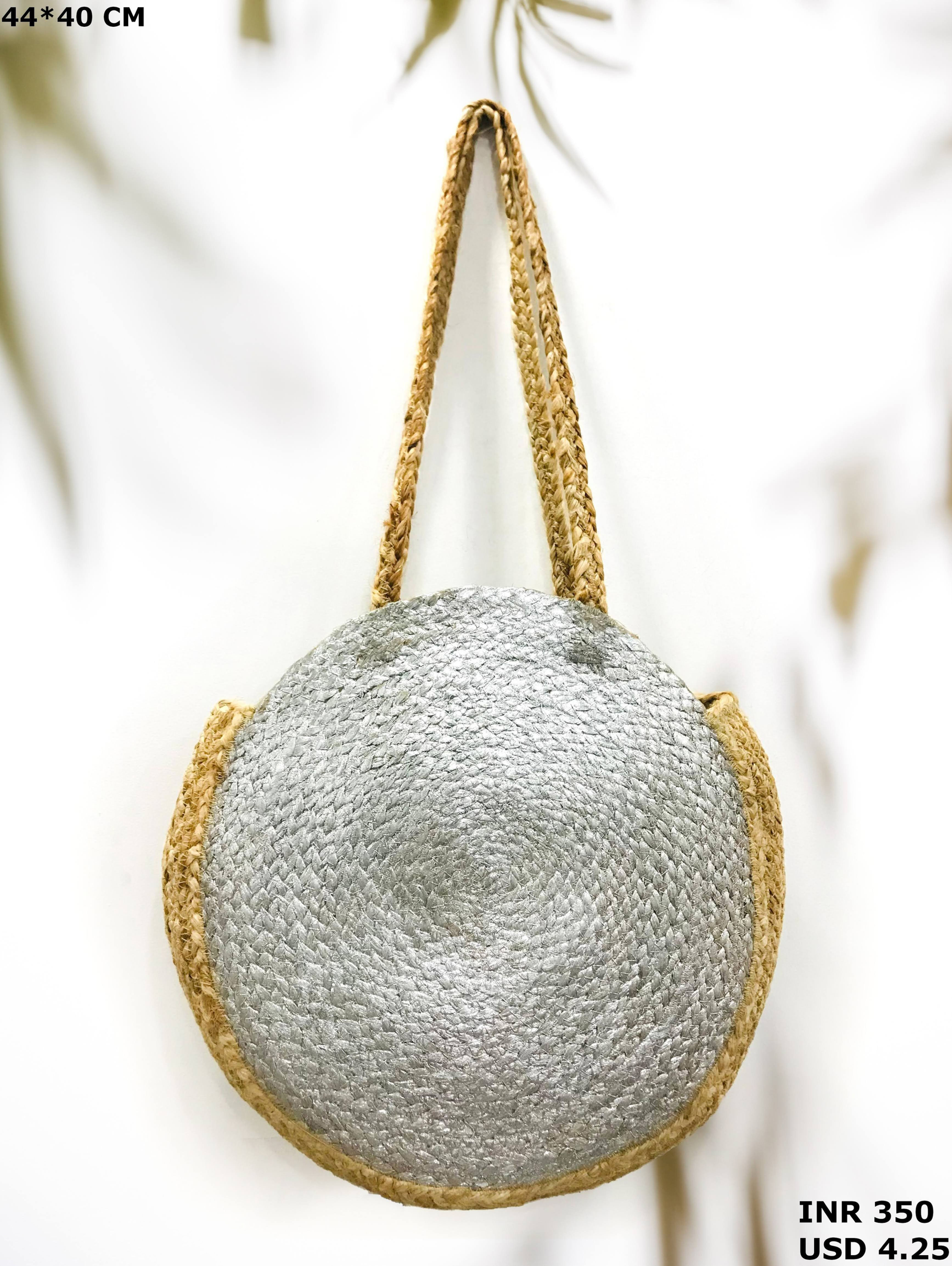 Handloom Printed Jute Shoulder Bags – Handmade Dari Style