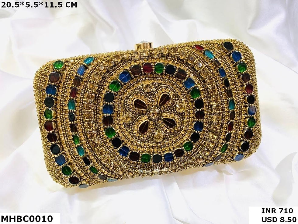 Thumbnail: Stylish Geometric Design Handmade Box Clutch