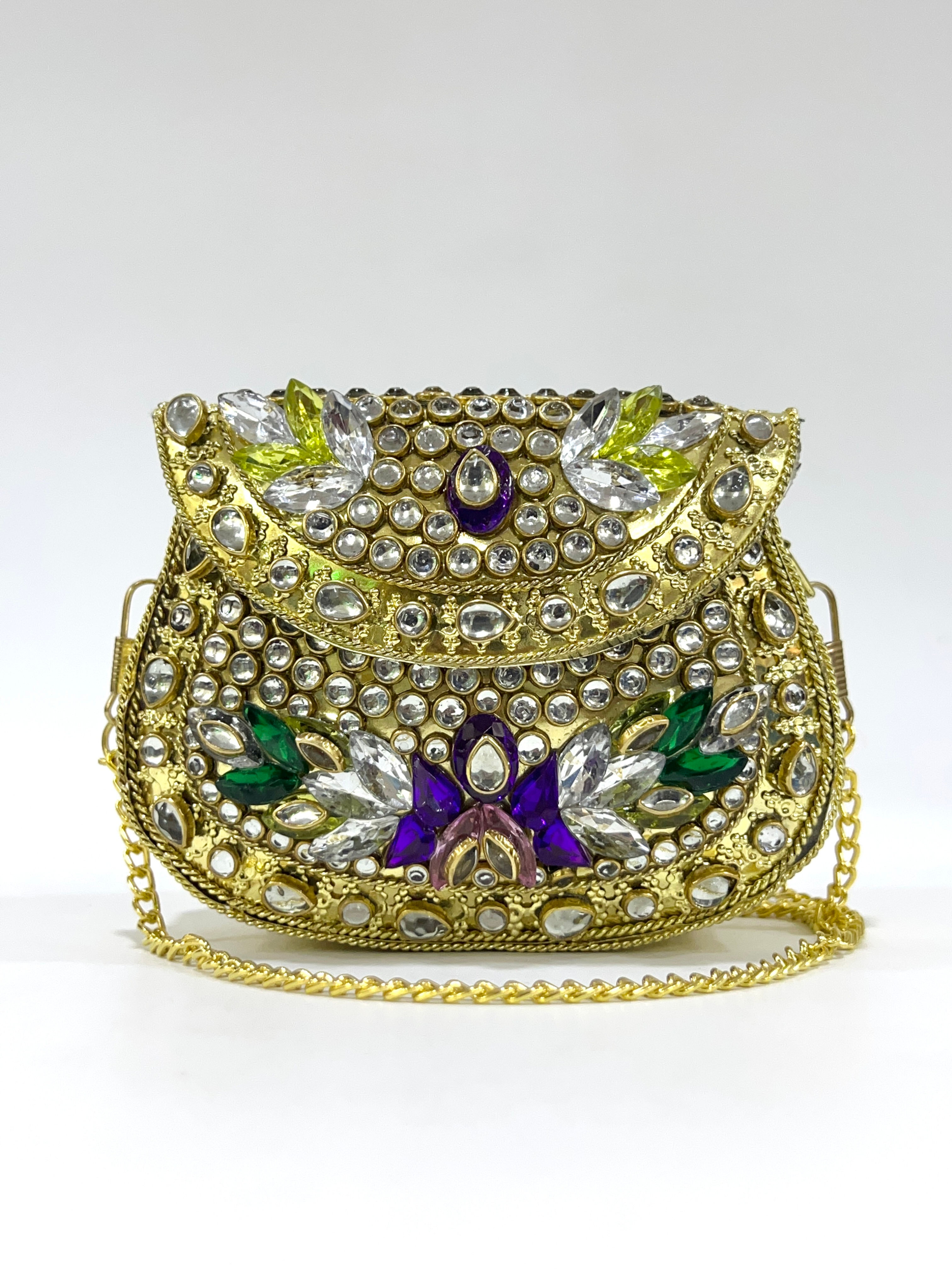 Radiant Royale Kundan Clutch