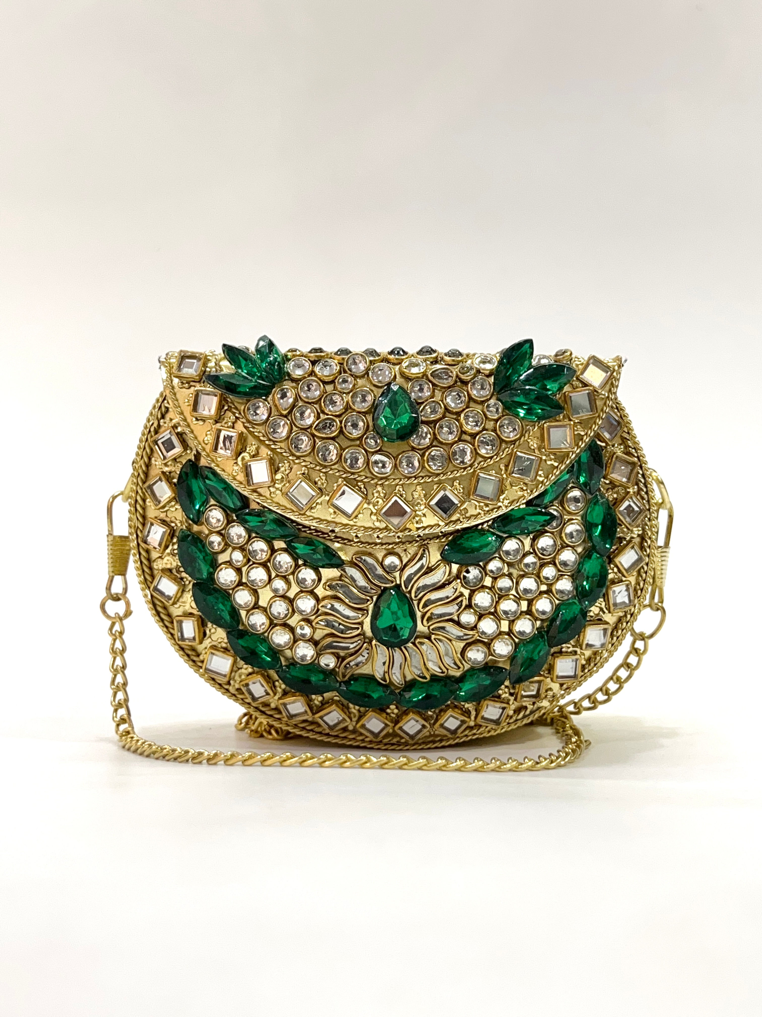 Orchid Luxe Kundan Clutch