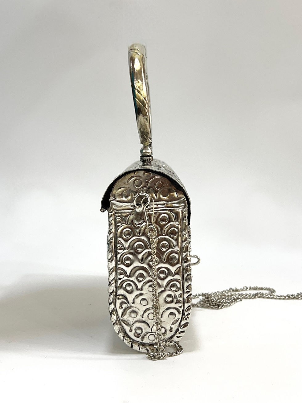 Thumbnail: Premium Silver Brass Partywear Handbag