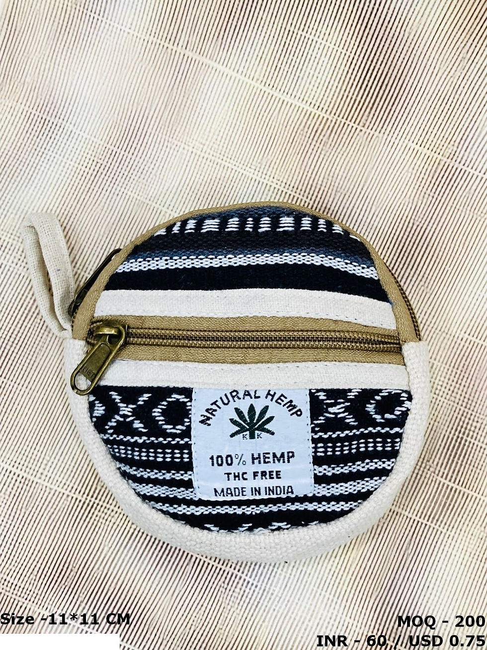 Thumbnail: Hemp Cotton Gift Pouch Bags – Handloom Fabric for Eco Gifting