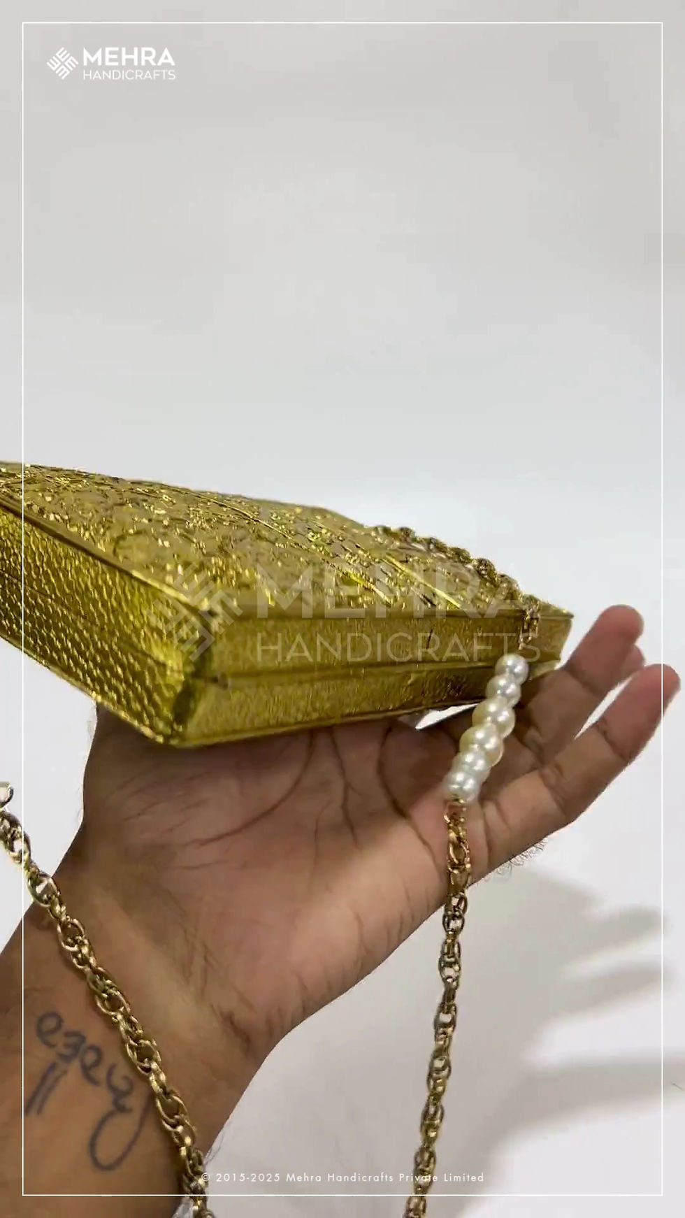 Thumbnail: Opulent Touch Handmade Brass MOP Clutch Bag