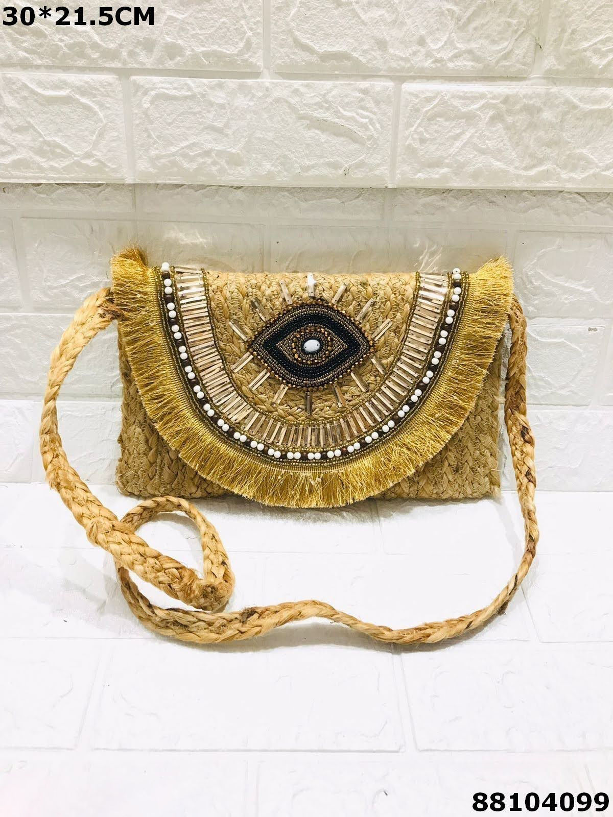 Traditional Handloom Jute Embroidered Sling Bags – Fair Trade & Eco-Friendly