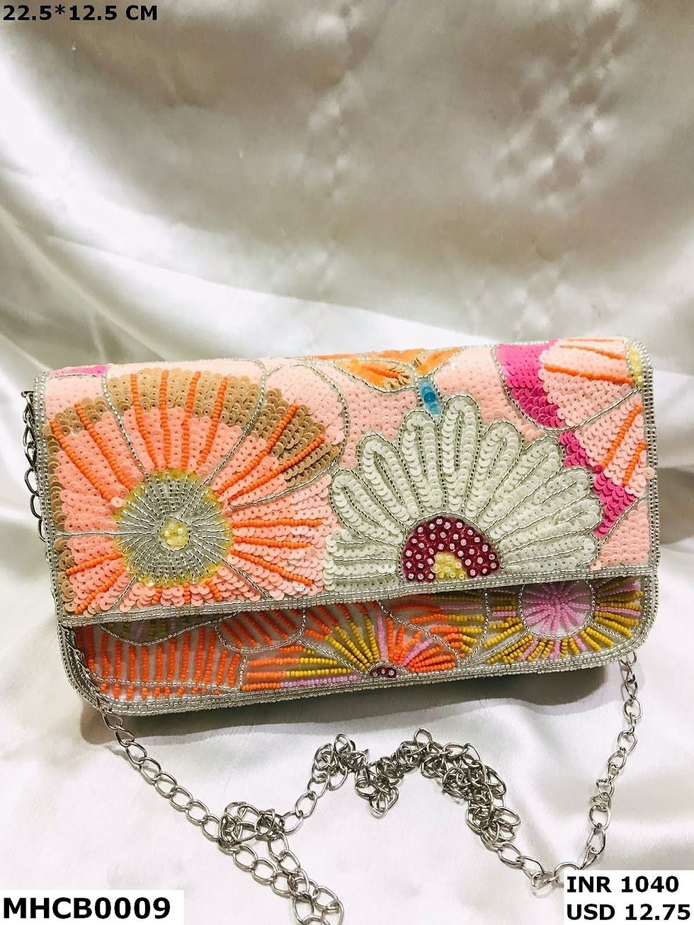 Thumbnail: Evening Clutch Purse with Hand-Set Crystals – Handmade Statement Bag