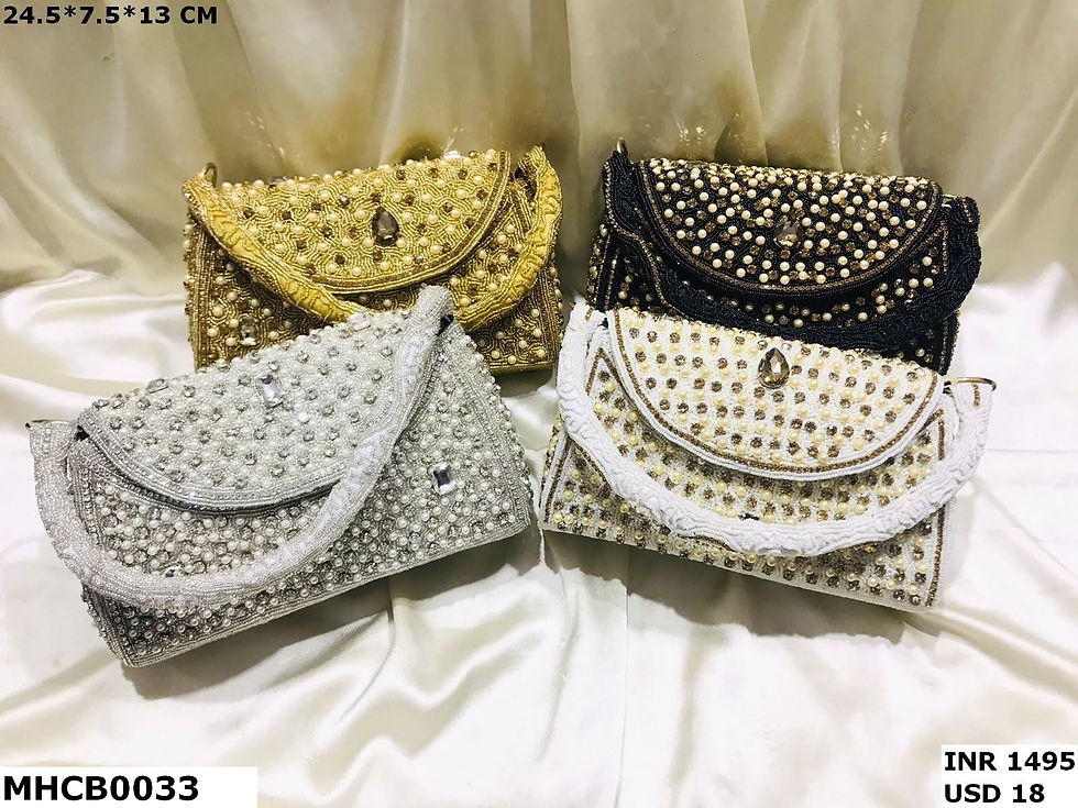 Thumbnail: Handcrafted Crystal Evening Purse – Glamorous Party Clutch