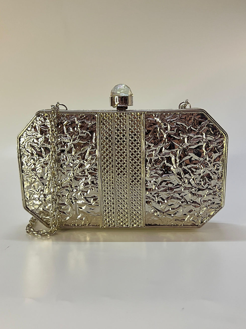 Thumbnail: Elegant Brass MOP Clutch Bags – Handmade Indian Designer Purse