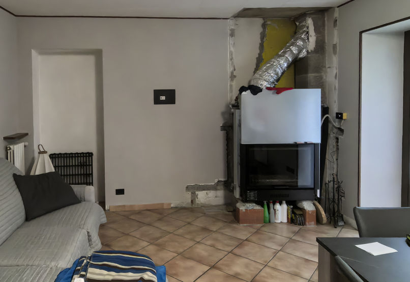 Rivestimento di camino inserto a legna RPprogettazione