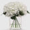Thumbnail: 10" White Hydrangea Flowers in Glass Vase with Water Look