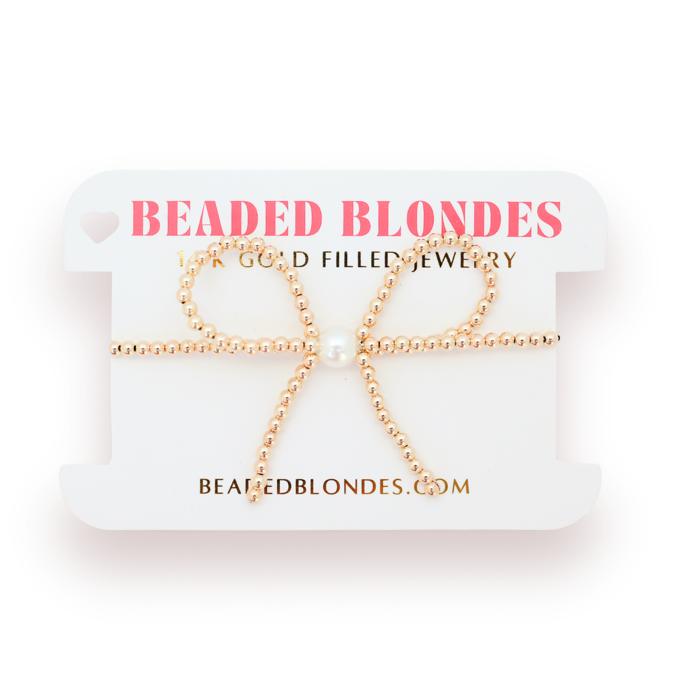 Beaded Blondes- Gold Bow Bracelet  Jolie Home Gift Boutique