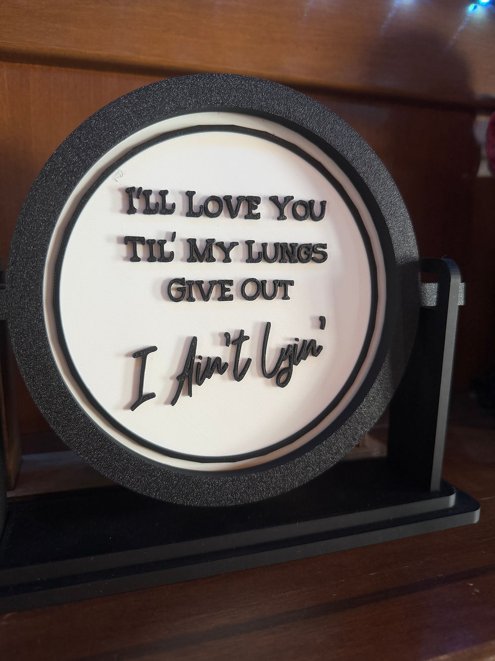 Thumbnail: I Ain't Lyin Sign Hanger Insert STL 3MF File ONLY