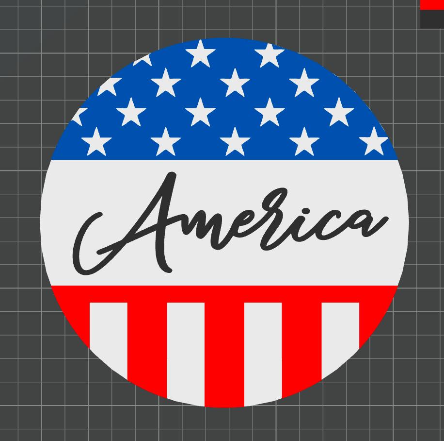 America Sign Hanger Insert STL 3MF File ONLY