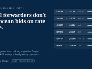 Small Forwarders Don't Lose Ocean Freight Bids on Rate Alone