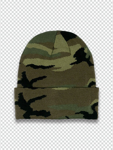 motley-beanie / woodland camo | lo-res