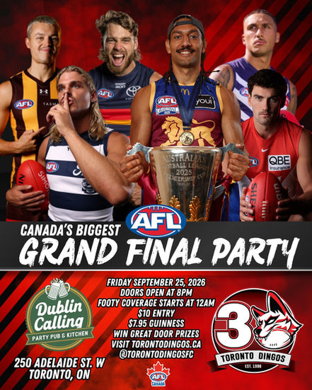 Toronto Dingos 29th Annual AFL Grand Final Party