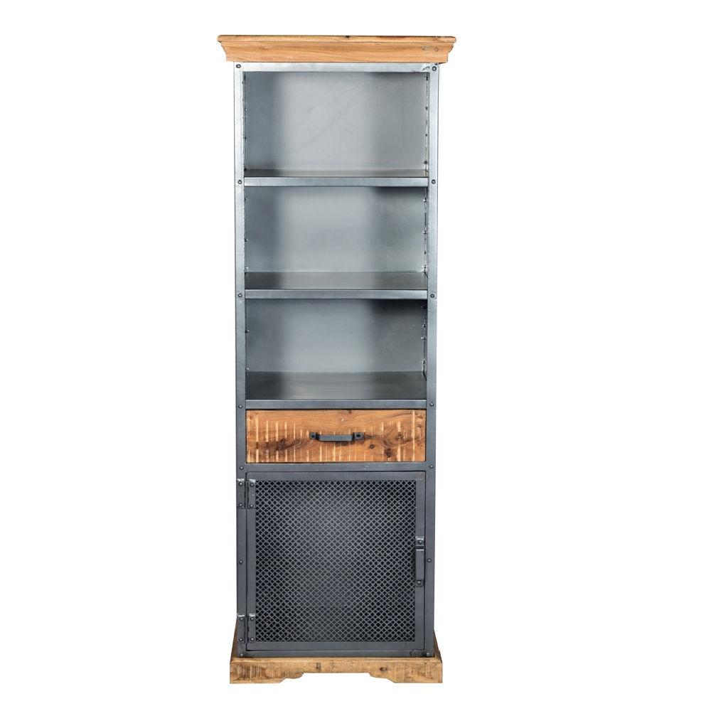 Metropolis Industrial Narrow Bookcase