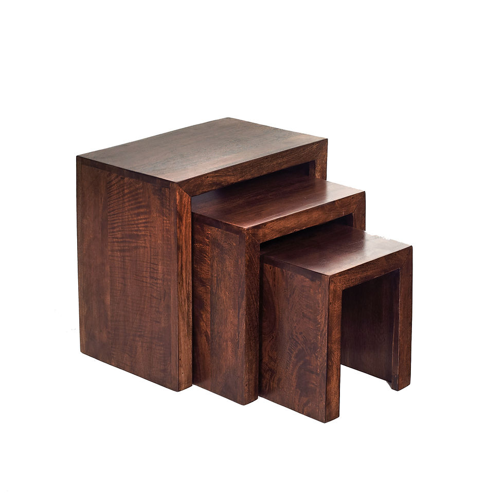 Thumbnail: Toko Dark Mango Nest of 3 Tables