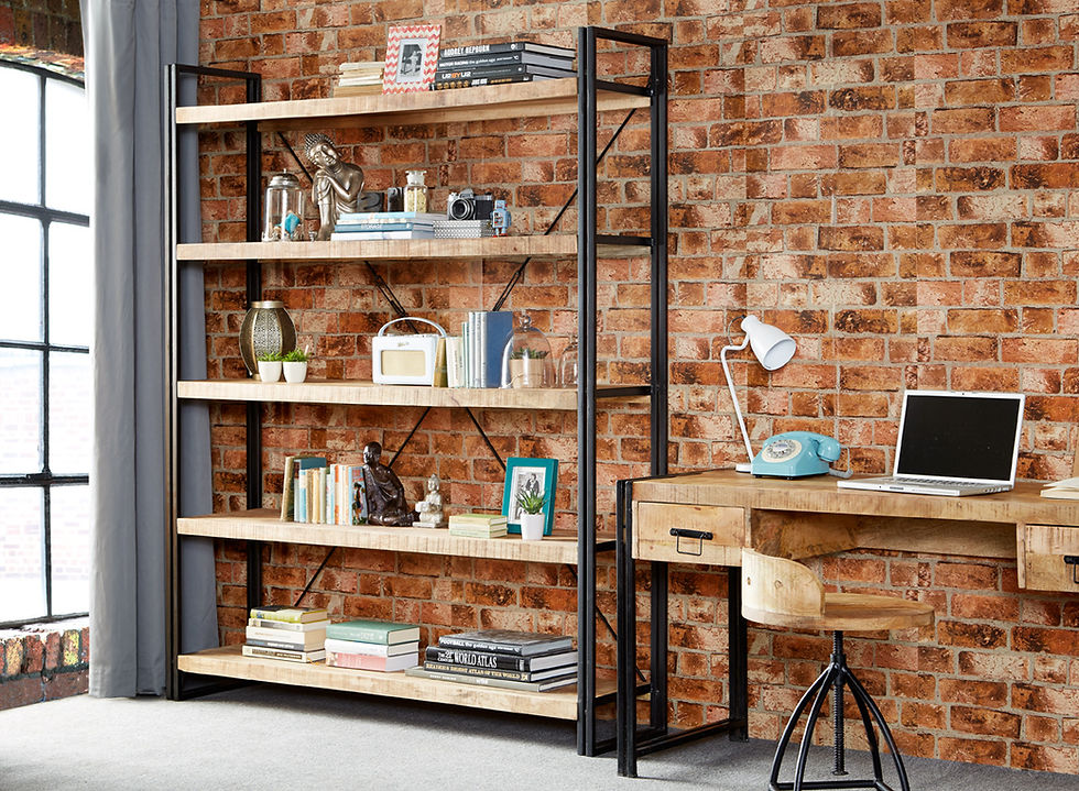 Thumbnail: Cosmo Industrial Large Open Bookcase