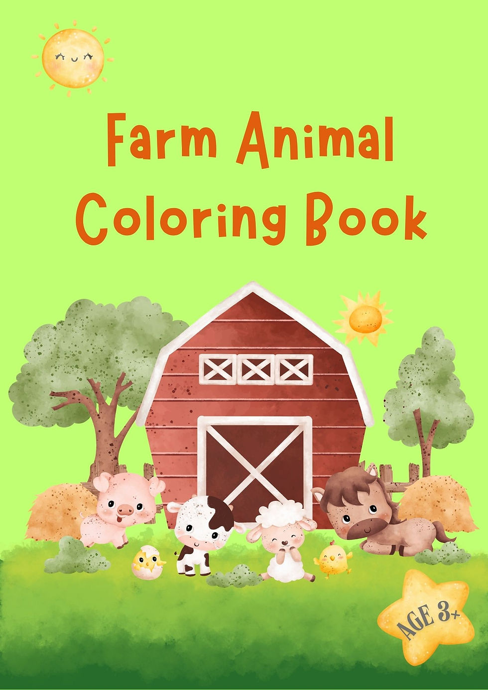 Farm Animal Coloring Book