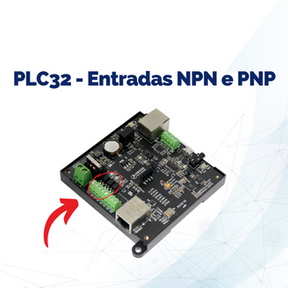PLC32 - Entradas NPN e PNP
