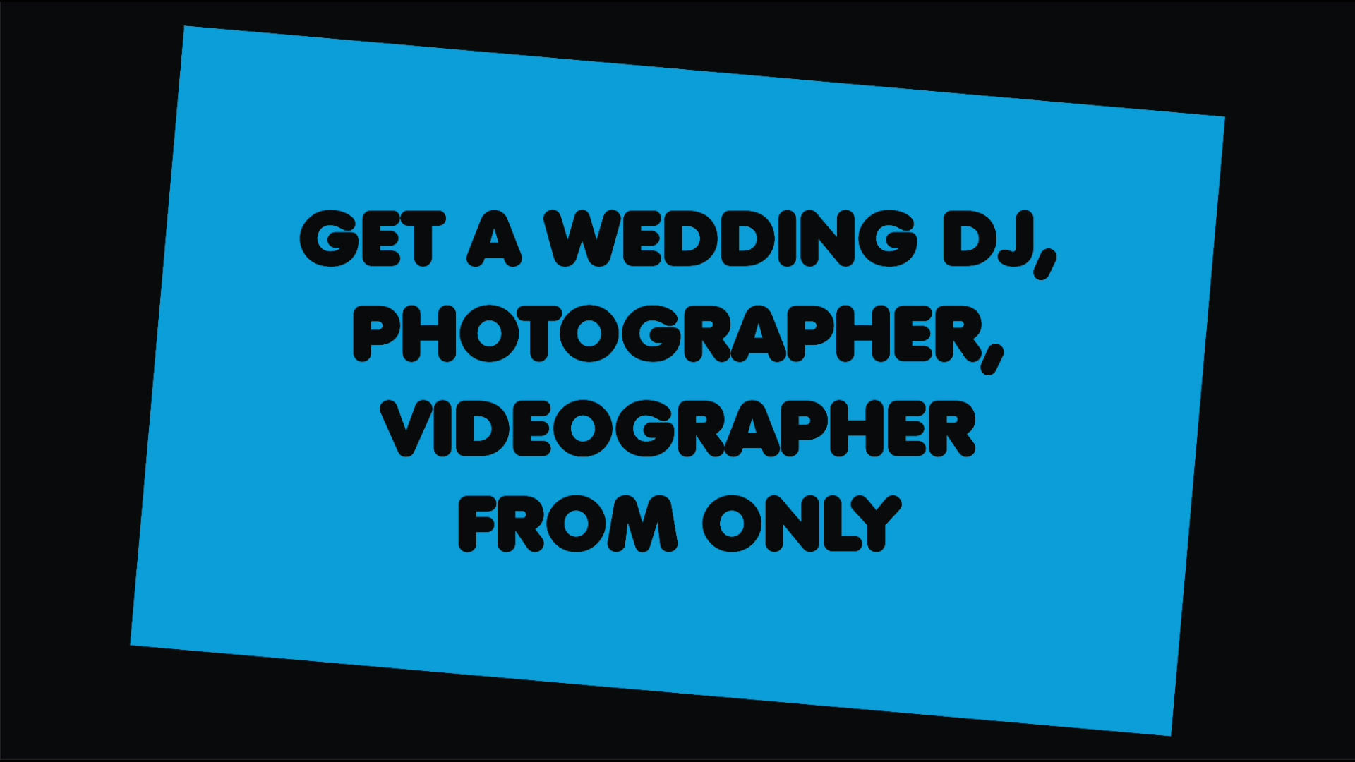 Wedding DJ, Photographer and Videographer