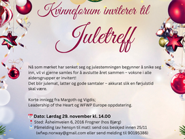 Kvinneforum Juletreff - velkommen