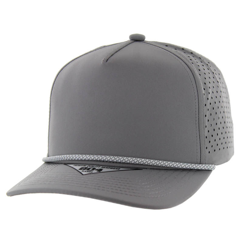 804DPR | PERFORATED ROPE HAT - Grey