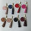 Thumbnail: Blank - Saffiano PU Leather Heart or Circle Tassel Keyring with Gold capping