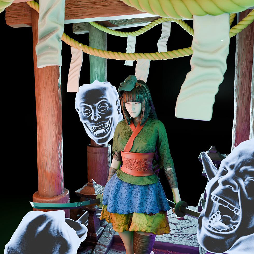 Thumbnail: Ayumi, The Shadow Dancer Diorama