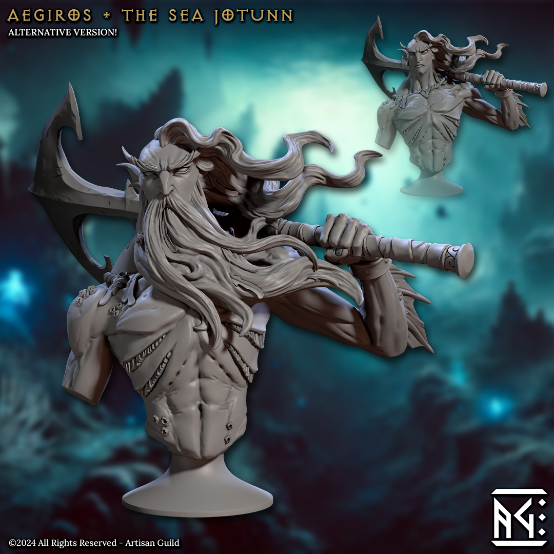 Aegiros the Sea Jotunn Bust