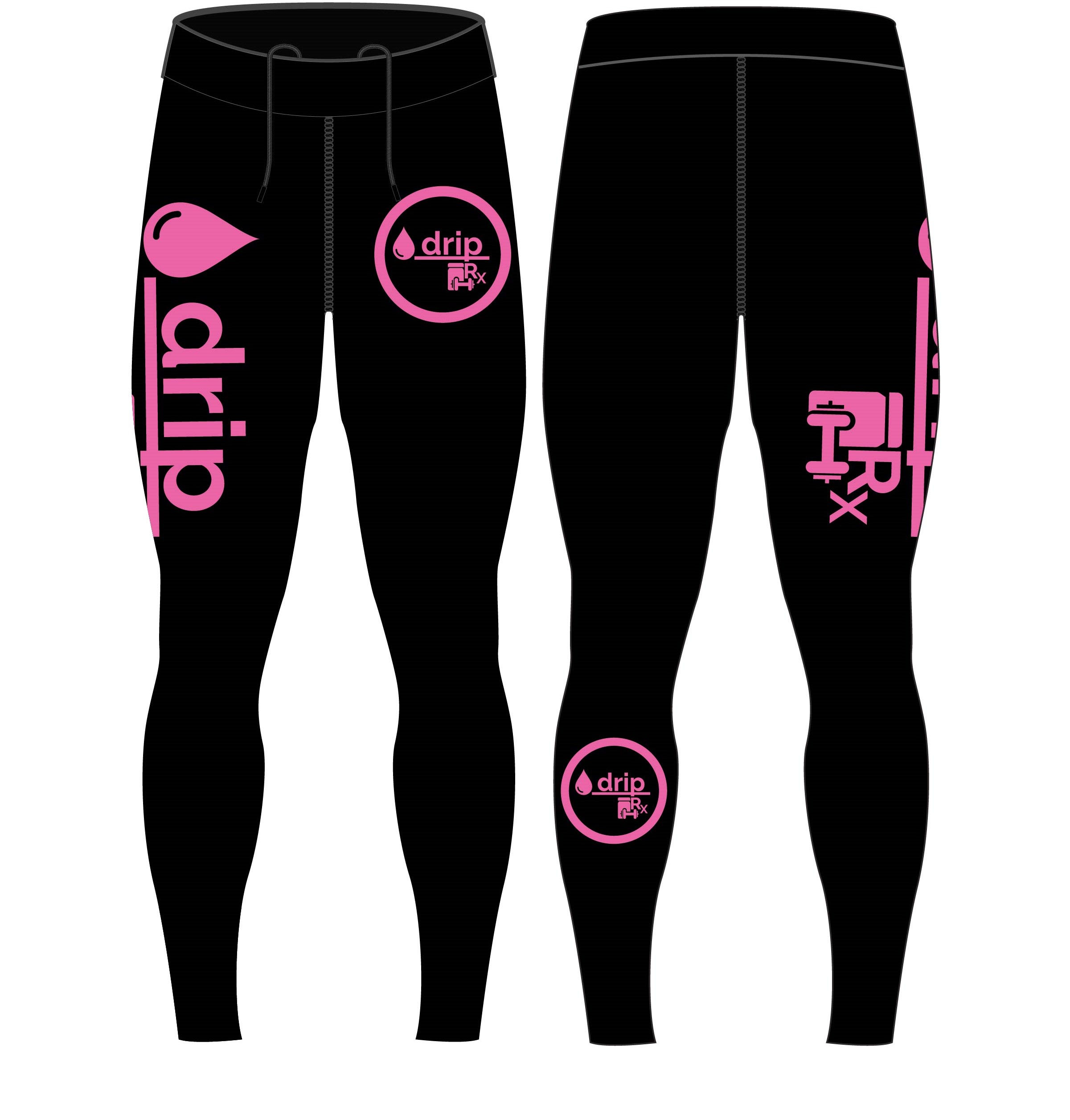 High Performance Compression Training/Recovery Leggings/Spats [Pink/Black]