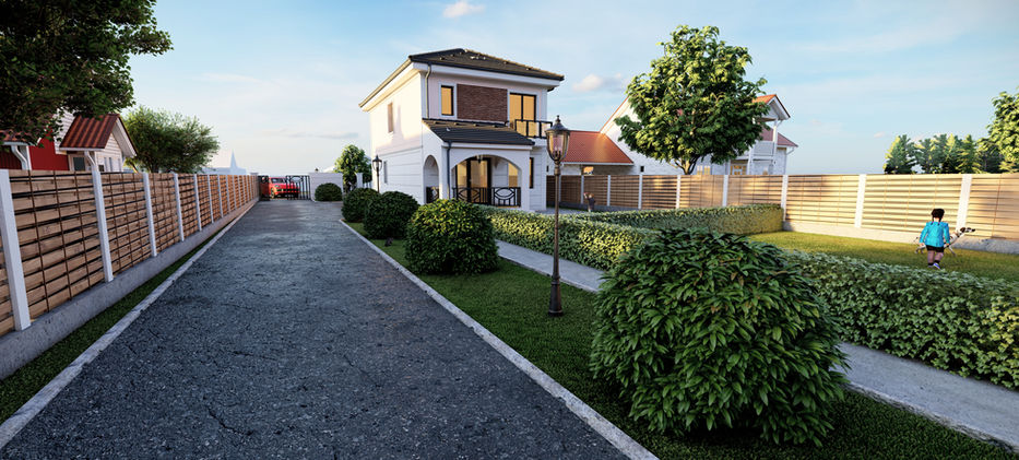 Model house 1
Housing P + 1E
Location: Arad County, Gai neighborhood, Fântânii street
Built area with terraces: 81.31 sq m
Floor area: 149.40 sq m
Total usable area: 100.33 sq m
Model house 2
Housing P + 1E
Built area with terraces: 73.44 sq m
Unfolded area: 135.5 sq m
Total usable area: 89.75 sq m
Land area 250 sq m
Project details:
This complex located in the Gai neighborhood, Arad town, consisting of 4 houses of 2 models each, is designed according to the fundamental principles of an energy-efficient home, defined by the lowest possible energy consumption of the heating and cooling systems and lighting.