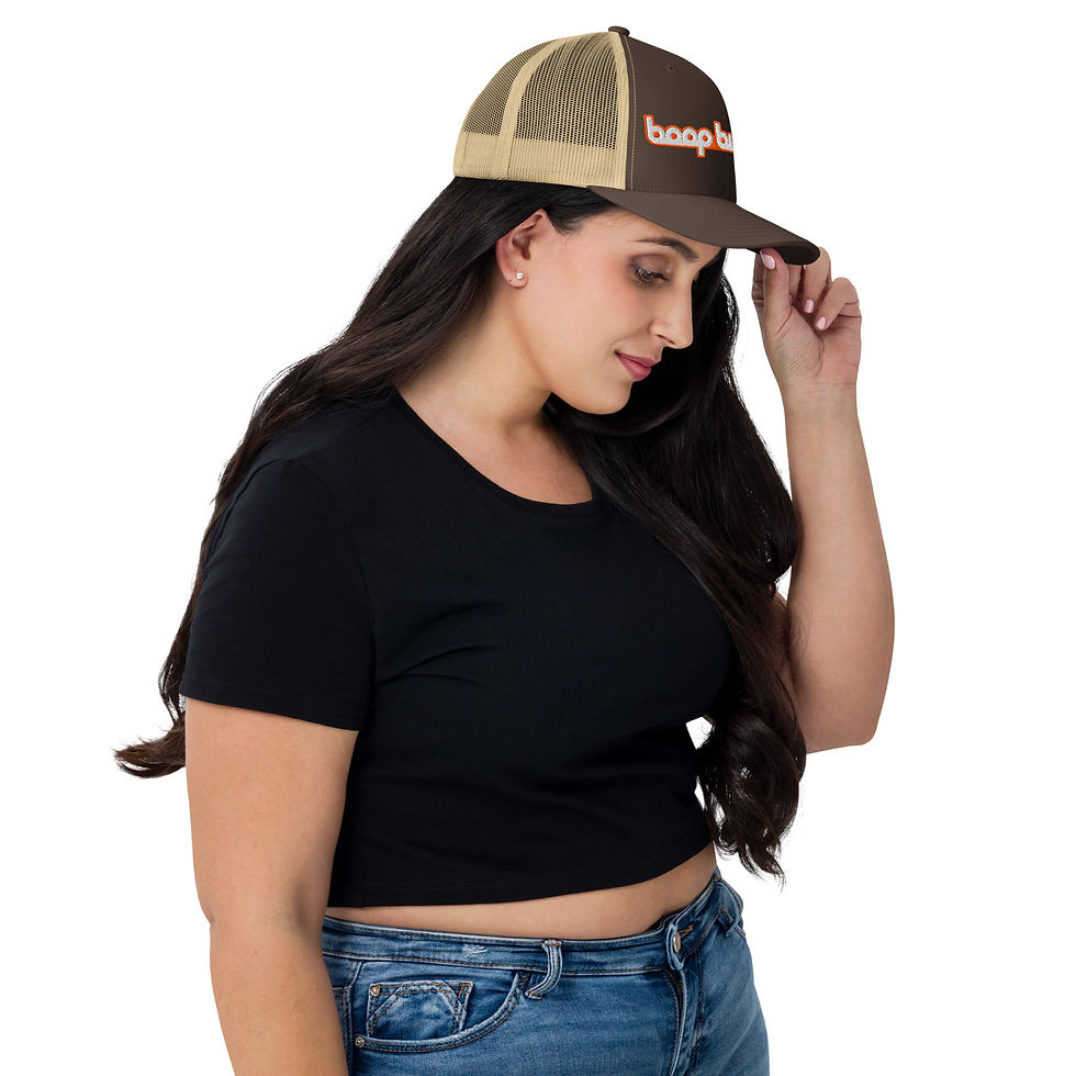 Thumbnail: TRUCKER HAT BOOP BUTTON ORANGE/WHITE