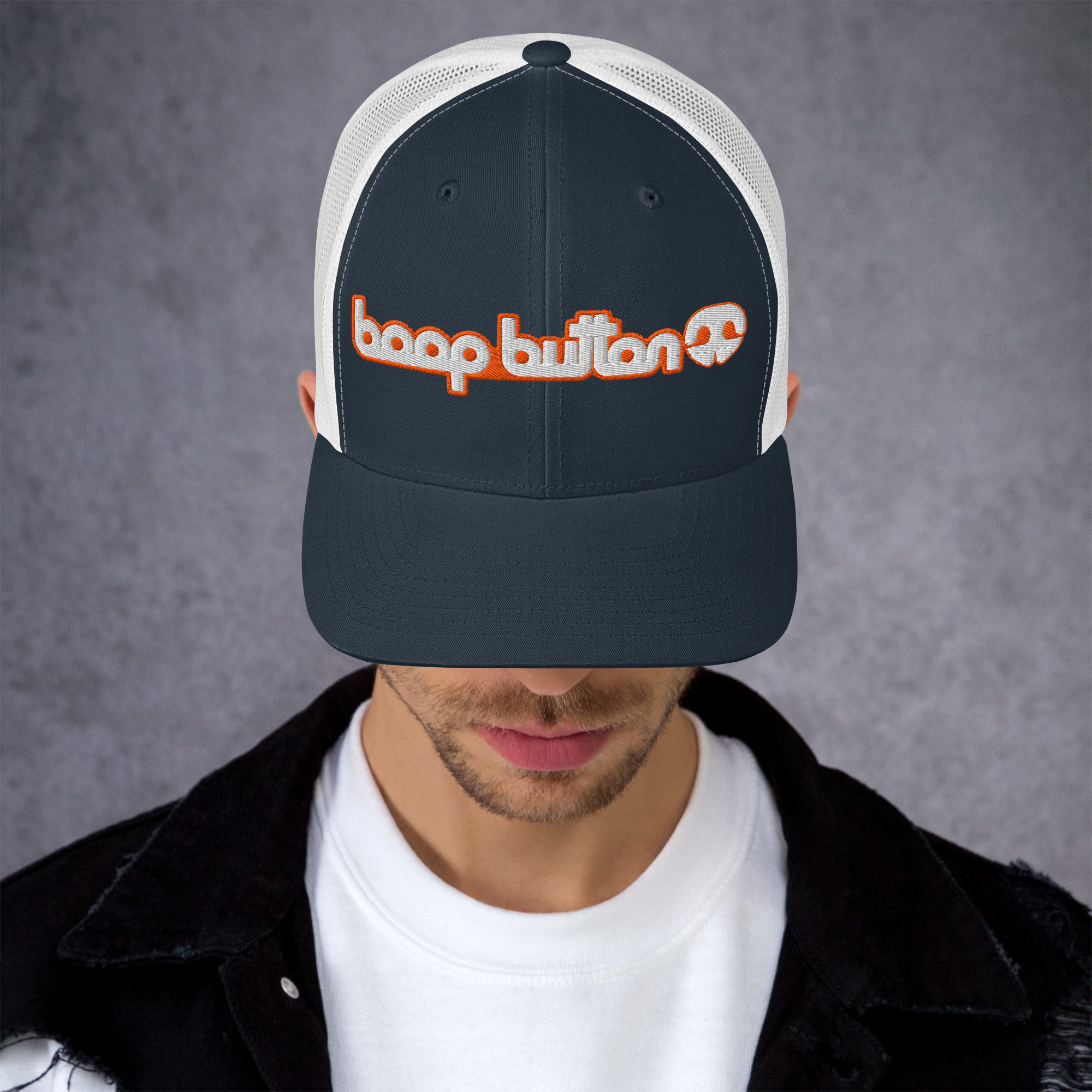 LOGO TRUCKER HAT ORANGE/WHITE