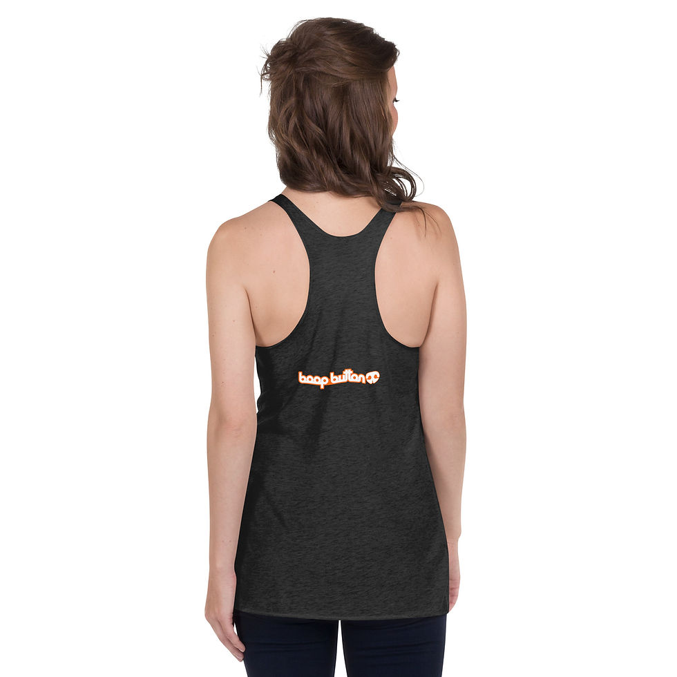 Thumbnail: PREMIUM RACERBACK TANK NOSE ORANGE/WHITE