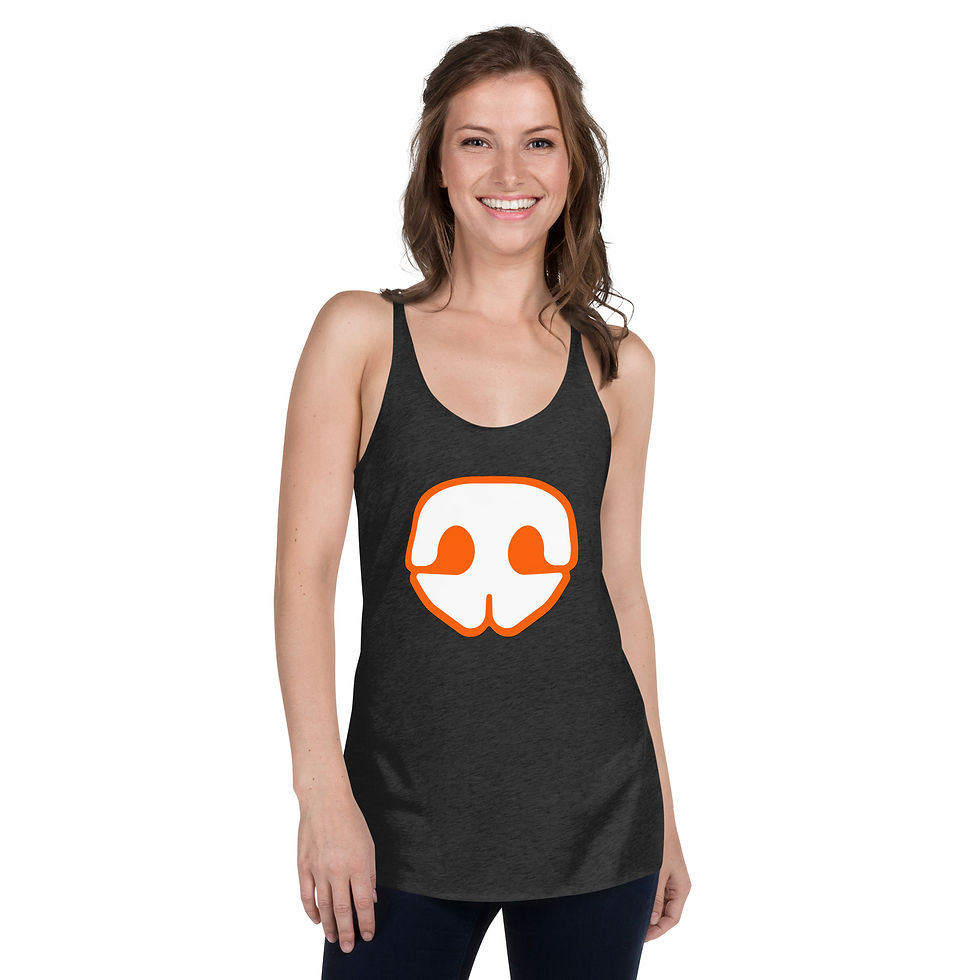 Thumbnail: PREMIUM RACERBACK TANK NOSE ORANGE/WHITE