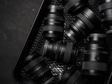 tray full of sony lenses from renticulous