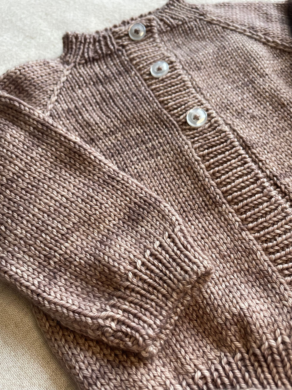 Hand knit baby cardigan merino wool