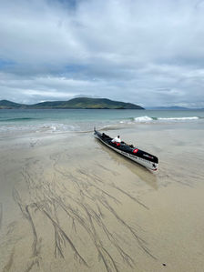 The families on holiday, paddling to Great Blasket