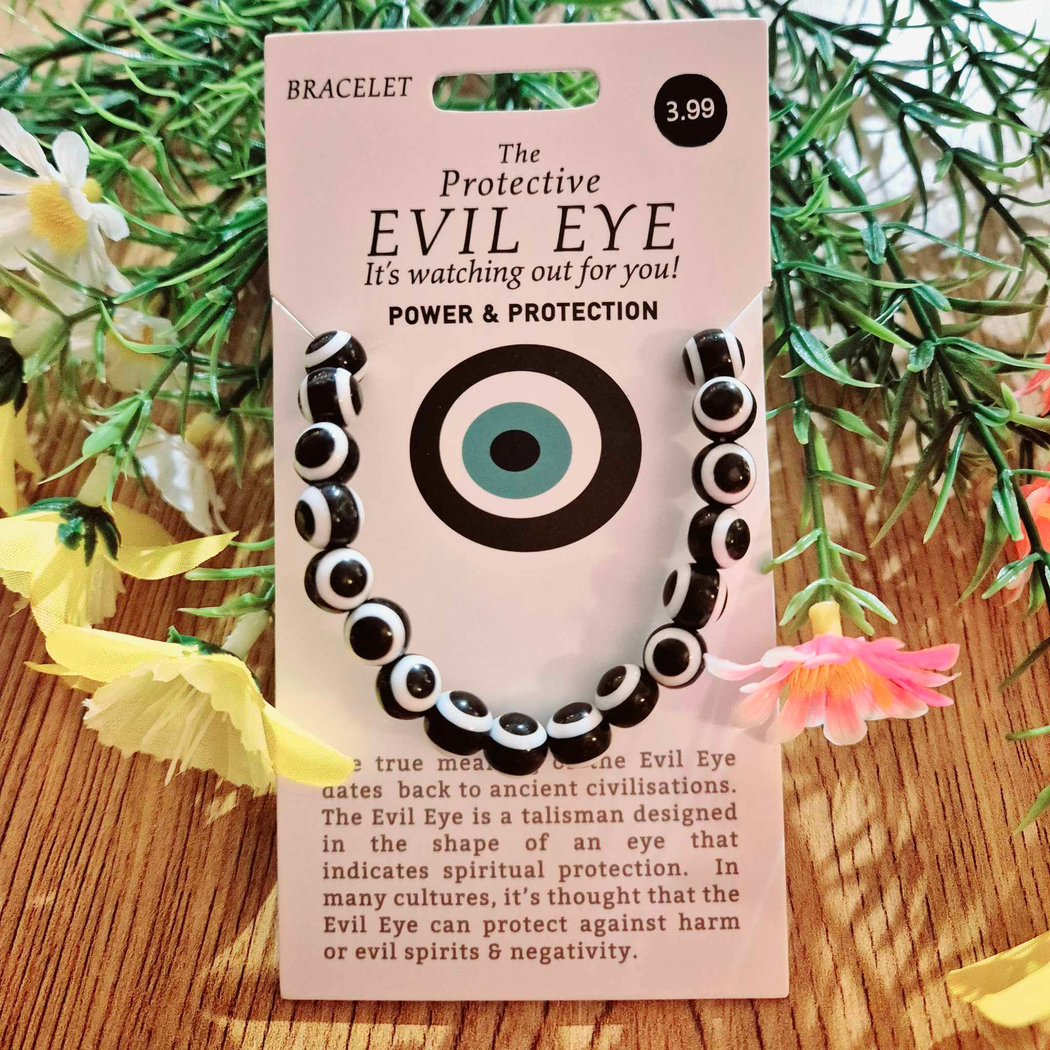 Power & Protection (Black) - Evil Eye Bracelet