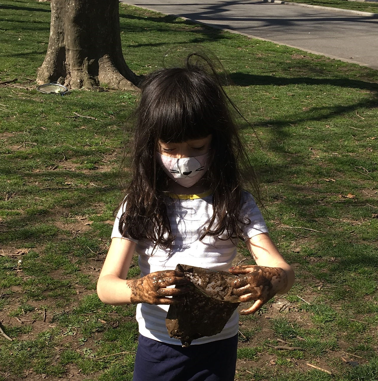 Muddy hands