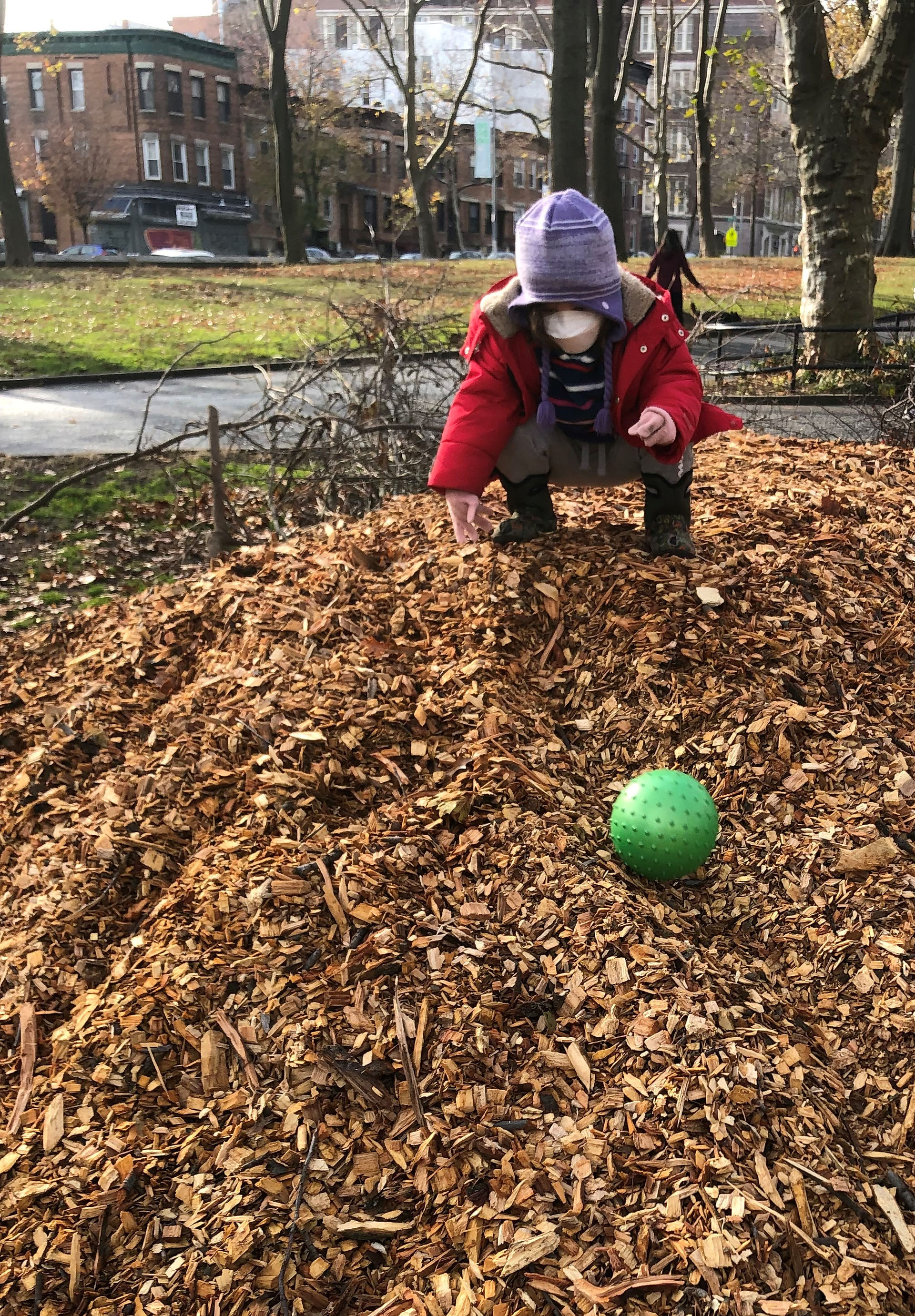 Sliding the ball down