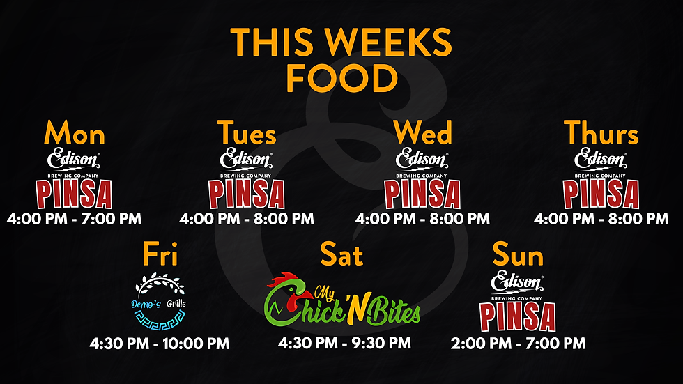 THIS WEEKS FOODTRUCKS