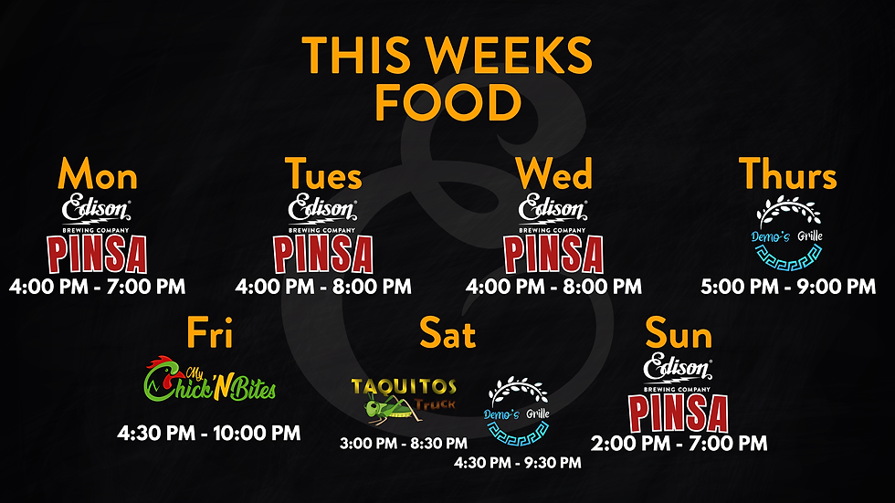 THIS WEEKS FOODTRUCKS