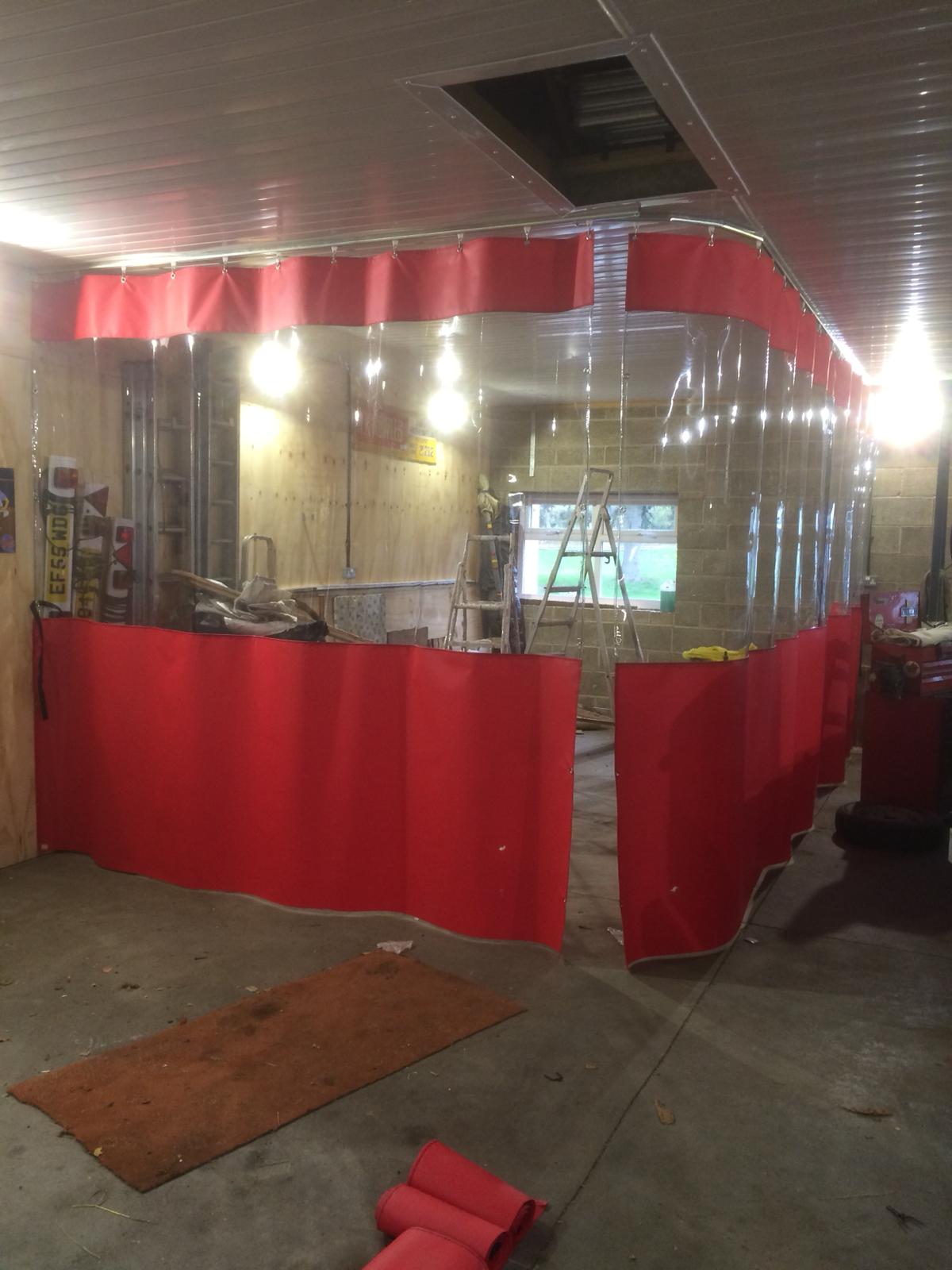 Workshop Curtains Spray Booth Curtains Van Covers Industrial