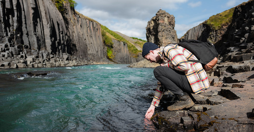 Private traveler enjoying a quiet view during East Iceland day tour