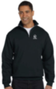 1/4-ZIP CADET COLLAR SWEATSHIRT